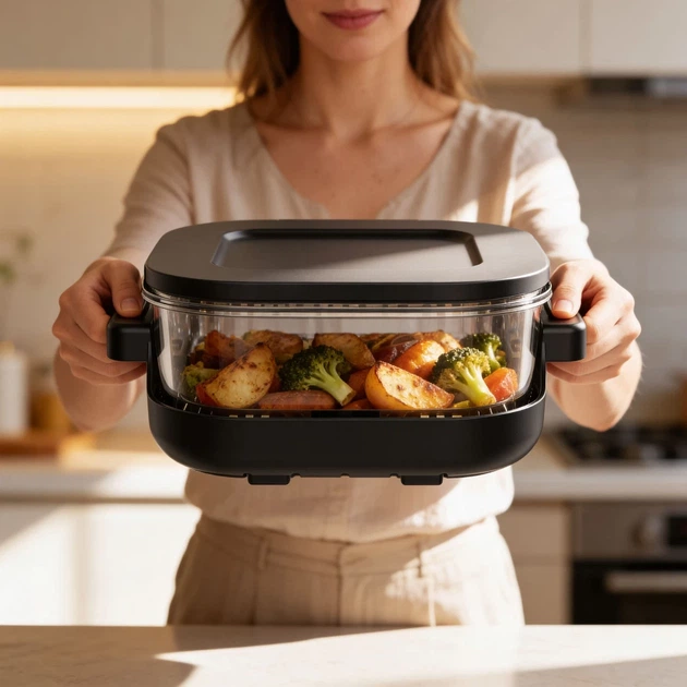 Фритюрница без жира Teesa Glass Air Fryer 4L, 1500W (TSA8090) - изображение 10