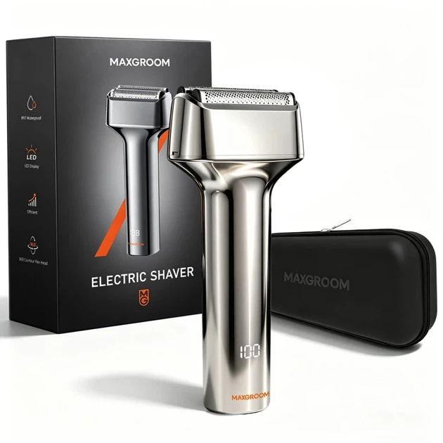 Электробритва MAXGROOM WF-2037D сетчатая IPX7 Silver (5907769394300) - изображение 2