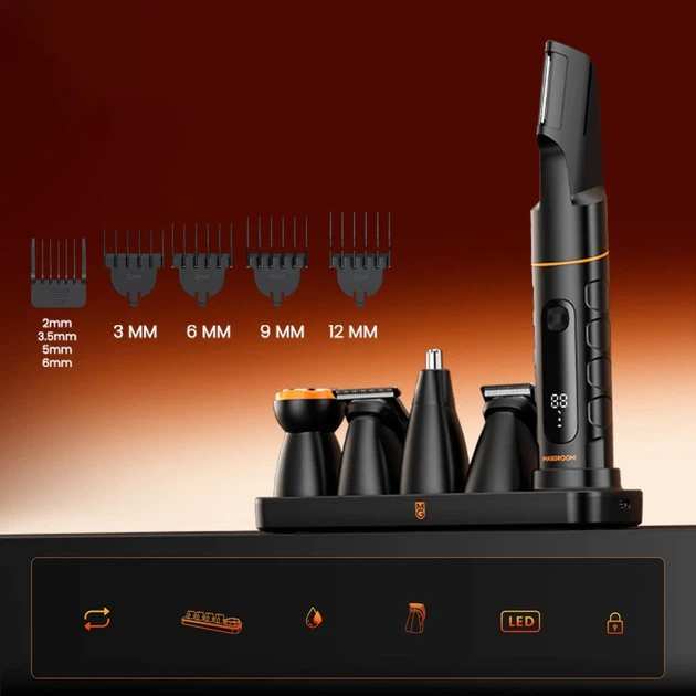 Триммер MAXGROOM LK-892 многофункциональный со сменными насадками Black (5907769394263) - Фото 12 Триммер MAXGROOM LK-892 многофункциональный со сменными насадками Black (5907769394263) - изображение 12