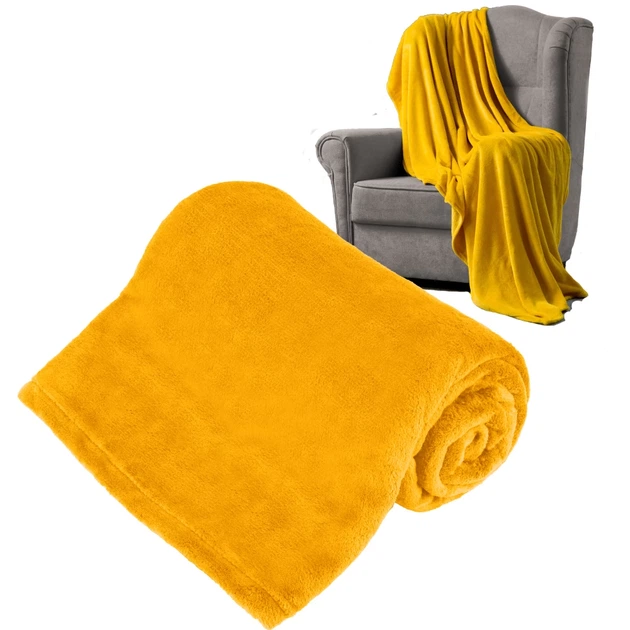 Ковдра флісова 150x200 см Teesa TSA8901-3 Yellow (5901890070140) - Фото 6 Ковдра флісова 150x200 см Teesa TSA8901-3 Yellow (5901890070140) - зображення 6