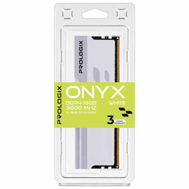 Модуль пам'яті для комп'ютера DDR4 16GB 3600 MHz Onyx White Prologix (PRO16GB3600YW4) - изображение 4