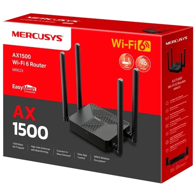 Маршрутизатор Mercusys MR62X - Фото 4 Маршрутизатор Mercusys MR62X - изображение 4
