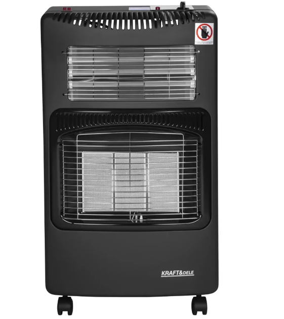 Газовый обогреватель Kraft&Dele KD6531 1500/2750/4200 Вт с пьезозажиганием Инфракрасный газово-электрический обогреватель на колесах - изображение 5
