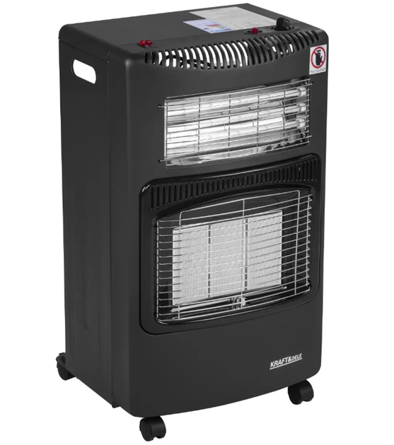Газовый обогреватель Kraft&Dele KD6531 1500/2750/4200 Вт с пьезозажиганием Инфракрасный газово-электрический обогреватель на колесах - изображение 6