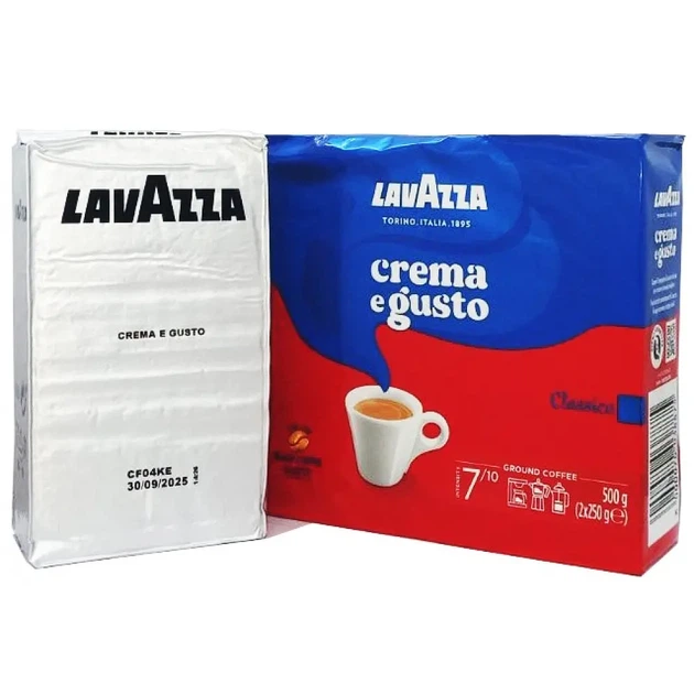 Кава мелена Lavazza Crema e Gusto Classico 500 г (2х250 г) - Фото 1 Кава мелена Lavazza Crema e Gusto Classico 500 г (2х250 г) - изображение 1