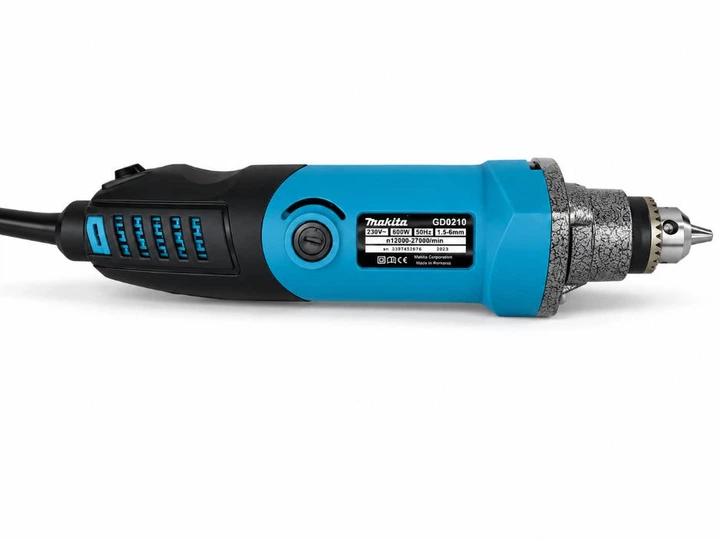 Гравер Makita 600 Вт Патрон ключевой 1.5–6.5 мм диапазон оборотов 12000–27000 об/мин Кейс 50 насадок - изображение 4