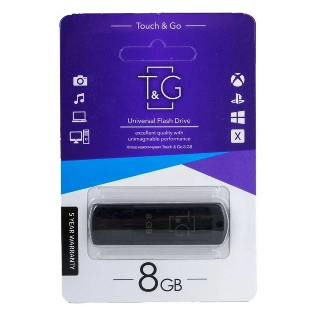 USB Флеш накопитель T&G 8Gb Classic 011 Черный - Фото 2 USB Флеш накопитель T&G 8Gb Classic 011 Черный - изображение 2