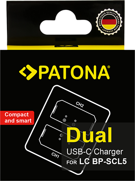 Зарядний пристрій PATONA Dual Charger with USB-C Cable для Leica M10 / M10P / M10R (BP-SCL5, 24003) (4055655257565) - Фото 6 Зарядний пристрій PATONA Dual Charger with USB-C Cable для Leica M10 / M10P / M10R (BP-SCL5, 24003) (4055655257565) - зображення 6