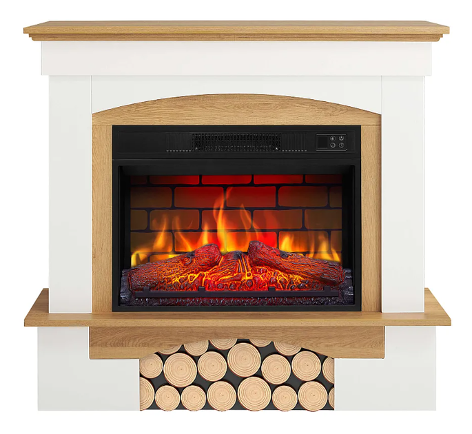 Камінокомплект з порталом ArtiFlame Електрокамін з обігрівом до 30 м² 1800 Вт Камін з 3D полум’ям звуком дров пультом термостатом - зображення 4