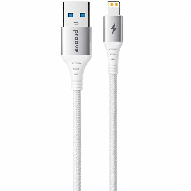 Кабель Proove WireX USB to Lightning швидка зарядка 12W 1 м Білий (632540003) - зображення 3