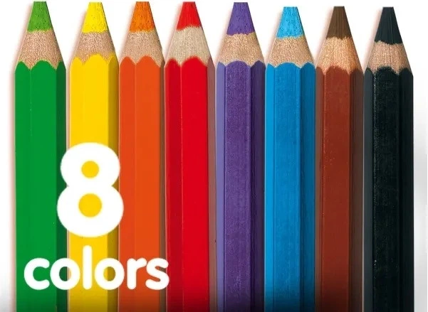 Zestaw kredek ołówkowych Ses Creative Moje pierwsze 8 kolorów (8710341144166) - obraz 2