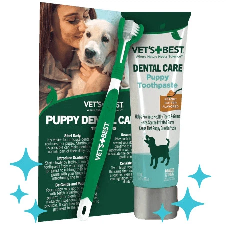 Набір для гігієни ротової порожнини цуценят Vet's Best Dental Care Puppy Toothpaste 103 мл vb00119 - зображення 2