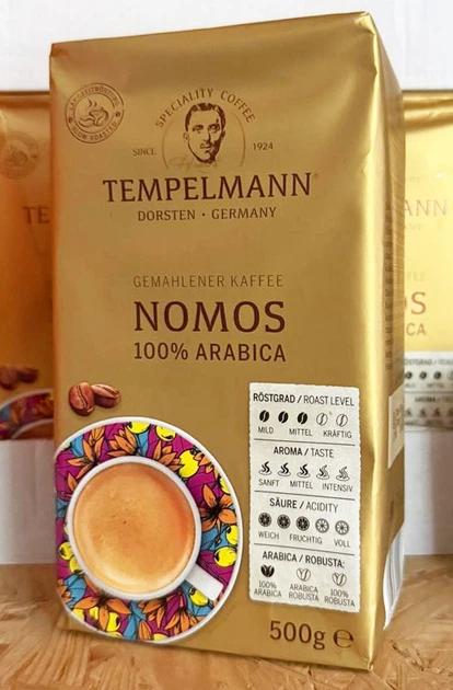 Кава мелена Tempelmann Nomos 500 г - Фото 1 Кава мелена Tempelmann Nomos 500 г - зображення 1