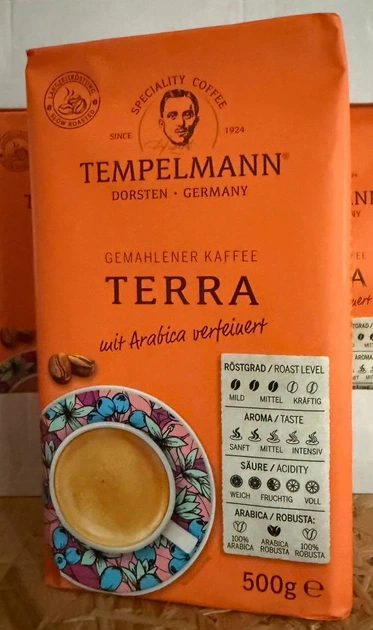 Кофе молотый Tempelmann Terra 500 г - Фото 1 Кофе молотый Tempelmann Terra 500 г - изображение 1