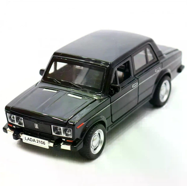 Машина металева "Автопром", Lada 2106 чорна 1: 32-36, світло і звук, двері відкриваються - Фото 3 Машина металева "Автопром", Lada 2106 чорна 1: 32-36, світло і звук, двері відкриваються - изображение 3