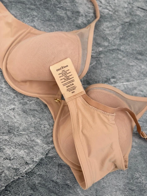 Бюстгальтер Thirdlove 24/7 Classic Uplift Plunge Bra - бежевый - 80D - изображение 5