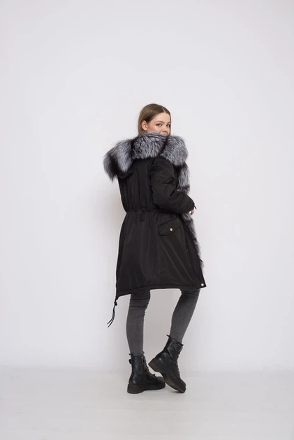 Парку Sifurs з хутром чорнобурки чорна 90 XL ( M11-90-ЧБ-Ч-2026) - Фото 4 Парку Sifurs з хутром чорнобурки чорна 90 XL ( M11-90-ЧБ-Ч-2026) - зображення 4