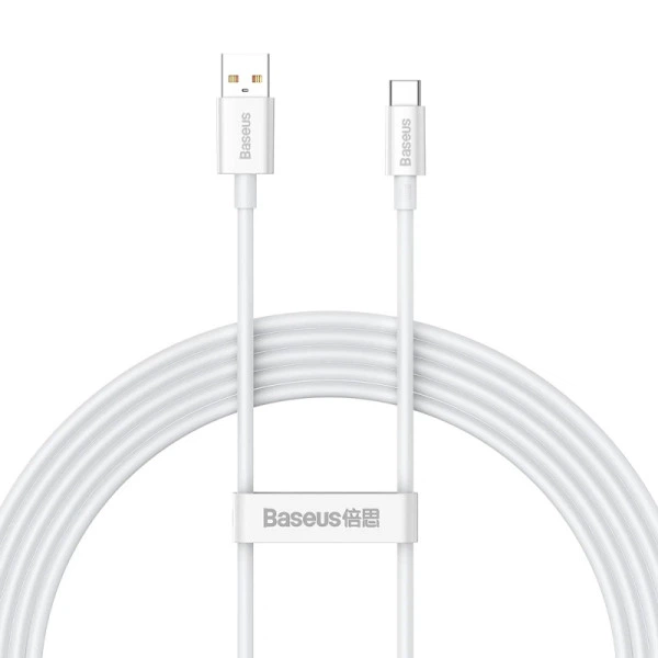 Дата кабель Baseus Superior Series Fast Charging USB to Type-C 100W 1m P10320102 Moon White - Фото 1 Дата кабель Baseus Superior Series Fast Charging USB to Type-C 100W 1m P10320102 Moon White - изображение 1