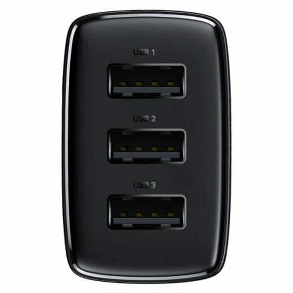 Сетевое зарядное устройство Baseus Compact 17W 3USB-A CCXJ02 Черный - Фото 4 Сетевое зарядное устройство Baseus Compact 17W 3USB-A CCXJ02 Черный - изображение 4