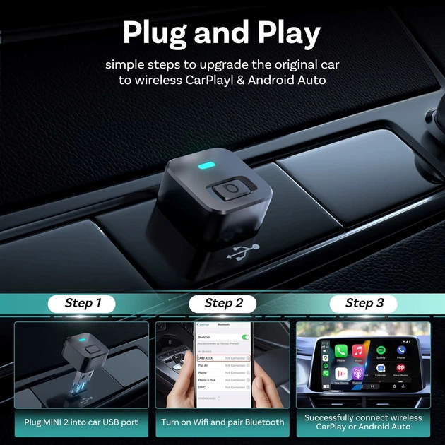 OTTOCAST Mini Dot – компактный беспроводной CarPlay / Android Auto для iPhone и Android - изображение 7