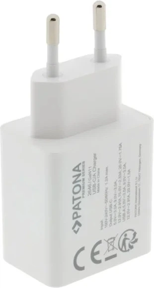 Ładowarka PATONA Premium GaN 35W 1xUSB-C 1xUSB-A White (4055655237291) - Zdjęcie 4 Ładowarka PATONA Premium GaN 35W 1xUSB-C 1xUSB-A White (4055655237291) - obraz 4