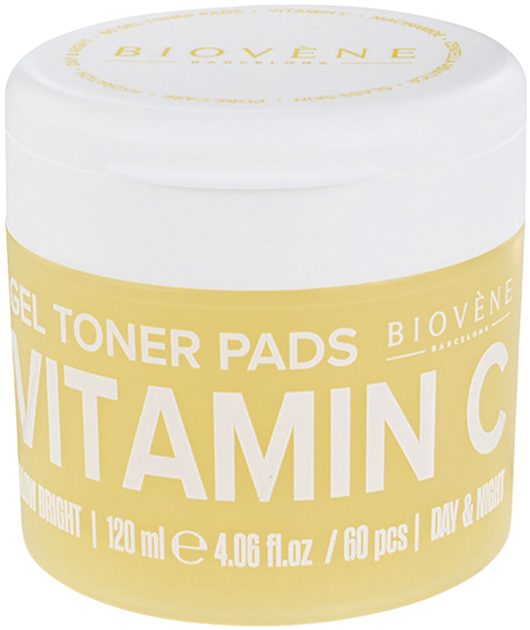 Pady tonizujące do twarzy Biovene Vitamin C 60 szt. (8436575099712) - Zdjęcie 1 Pady tonizujące do twarzy Biovene Vitamin C 60 szt. (8436575099712) - obraz 1