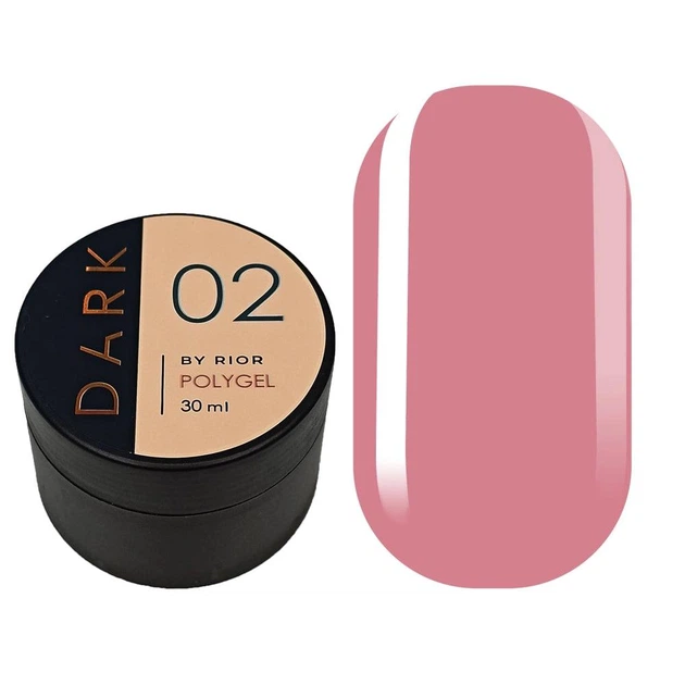Полигель для наращивания DARK PolyGel № 02 в банке 30 мл - Фото 1 Полигель для наращивания DARK PolyGel № 02 в банке 30 мл - изображение 1