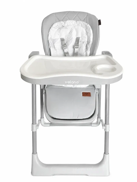 Стільчик для годування 2в1 з функцією гойдалки Velano Movio, light grey (45692) - Фото 1 Стільчик для годування 2в1 з функцією гойдалки Velano Movio, light grey (45692) - зображення 1