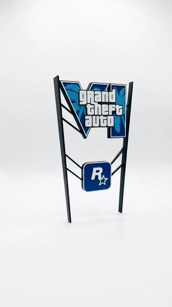 Накладная декор-вставка ГТА 6 + Rockstar Games для PlayStation 5 (Fat / Slim / Pro) - изображение 2