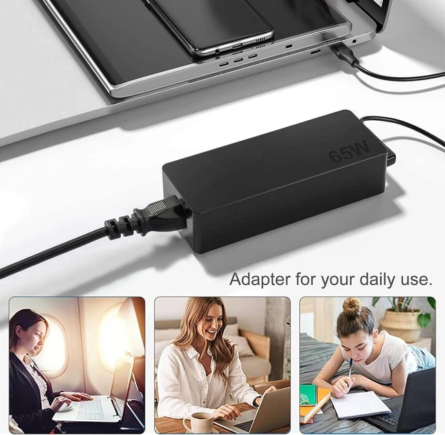 Зарядний пристрій для ноутбука Dzytnsy, USB Type-C, 65 Вт, 20 В 3,25 А, для Lenovo ThinkPad, Yoga, Chromebook - зображення 6