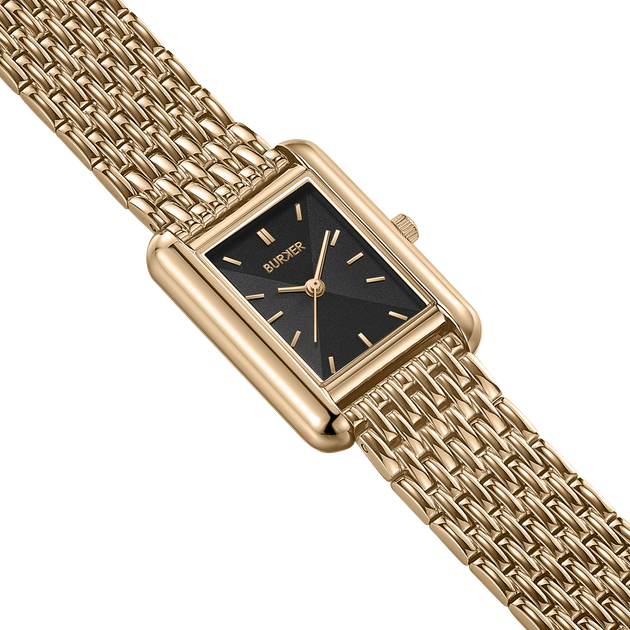 Жіночий годинник Burker Watches Olivia золотистий з чорним циферблатом (OLGB) - зображення 2