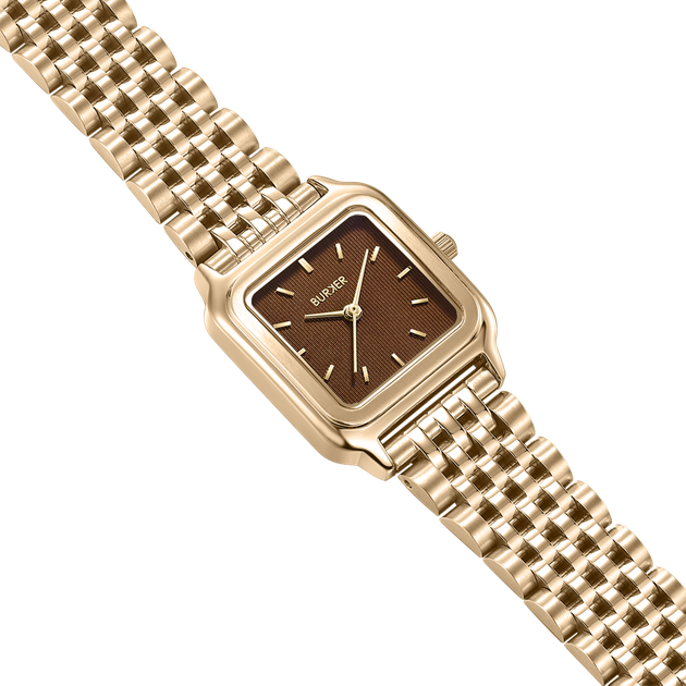 Жіночий годинник Burker Watches Macy золотистий з коричневим циферблатом (MCGBR) - изображение 2
