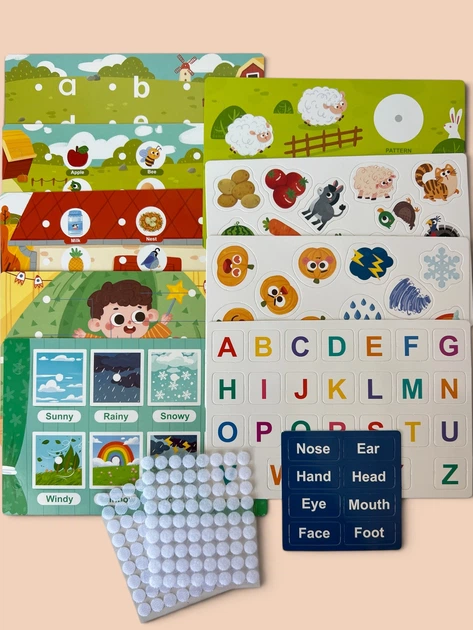 Розвиваючий зошит з липучками абетка Busy book Hello! Alphabet! ламіновані сторінки - Фото 3 Розвиваючий зошит з липучками абетка Busy book Hello! Alphabet! ламіновані сторінки - зображення 3