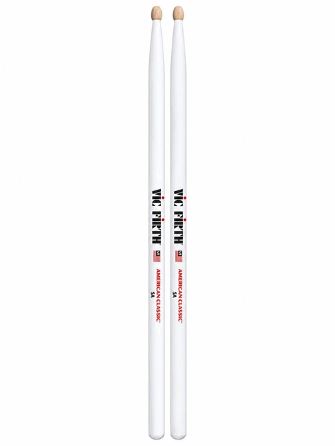 Палички для барабанів VIC FIRTH 5А White - Фото 1 Палички для барабанів VIC FIRTH 5А White - зображення 1