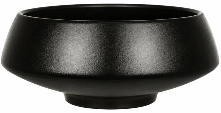 Кашпо-пиала керамическая BonaDi Matte Bloom Ø22х9 см черная матовая - Фото 1 Кашпо-пиала керамическая BonaDi Matte Bloom Ø22х9 см черная матовая - изображение 1