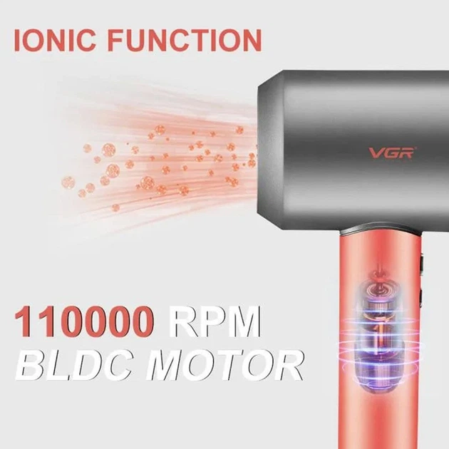Фен VGR V-440 Red (V-440RD) [179689] - изображение 5