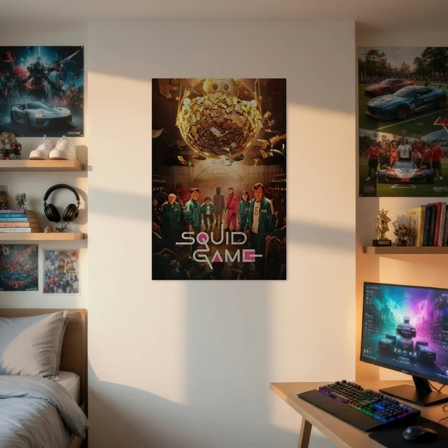 Постер Гра в кальмара, Squid Game, серіал, A1 90×60 см (id4529) - Фото 2 Постер Гра в кальмара, Squid Game, серіал, A1 90×60 см (id4529) - зображення 2