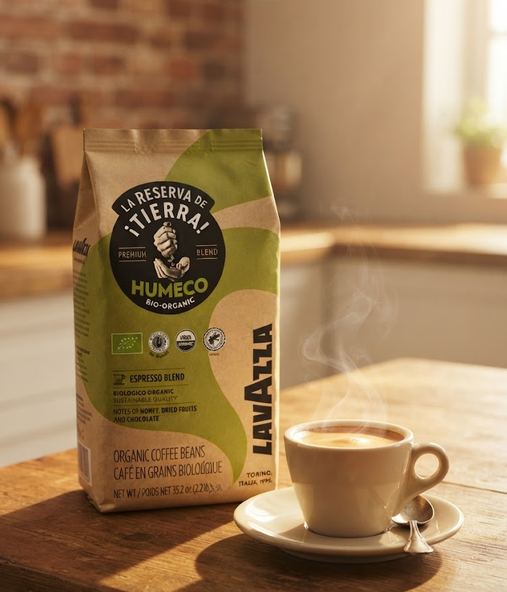 Кофе зерновой Lavazza Tierra Humeco 1015 г натуральный купаж арабика робуста с кофеином средней обжарки интенсивный ароматный шоколад сухофрукты густая крема для эспрессо макиато капучино латте профессиональных кофемашин - Фото 7 Кофе зерновой Lavazza Tierra Humeco 1015 г натуральный купаж арабика робуста с кофеином средней обжарки интенсивный ароматный шоколад сухофрукты густая крема для эспрессо макиато капучино латте профессиональных кофемашин - изображение 7