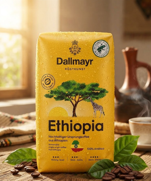 Зерновой кофе Dallmayr Ethiopia 510 г арабика 100% натуральный средняя обжарка с кофеином вакуумная упаковка для кофемашин кофеварок френч-пресса турки ароматный шоколадные цветочные травяные ноты лемонграсс - Фото 8 Зерновой кофе Dallmayr Ethiopia 510 г арабика 100% натуральный средняя обжарка с кофеином вакуумная упаковка для кофемашин кофеварок френч-пресса турки ароматный шоколадные цветочные травяные ноты лемонграсс - изображение 8