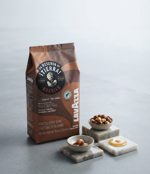 Зернова кава Lavazza Tierra Brazil 1010 г натуральна 100% арабіка темне обсмажування ароматна з шоколадними нотками легкою кислинкою для автоматичної кавомашини еспресо лате капучино турки кавоварки - зображення 8
