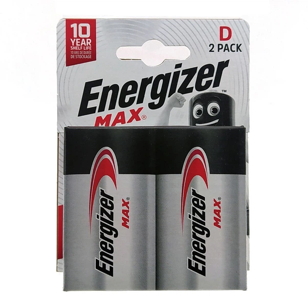 Батарейки Energizer Max D LR20, 1,5 В, 2 шт. - изображение 2