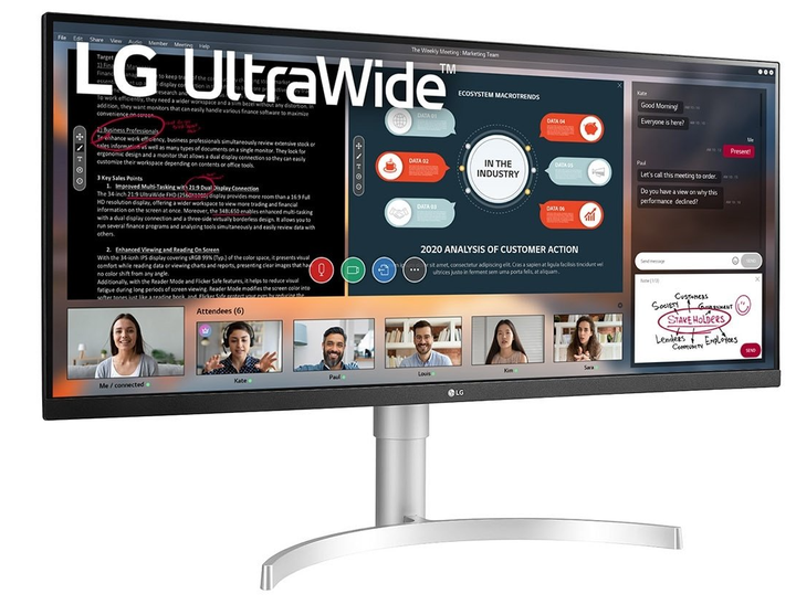 Монітор 34" LG 34WN650 Full HD IPS 75 Гц (102430190) - зображення 2