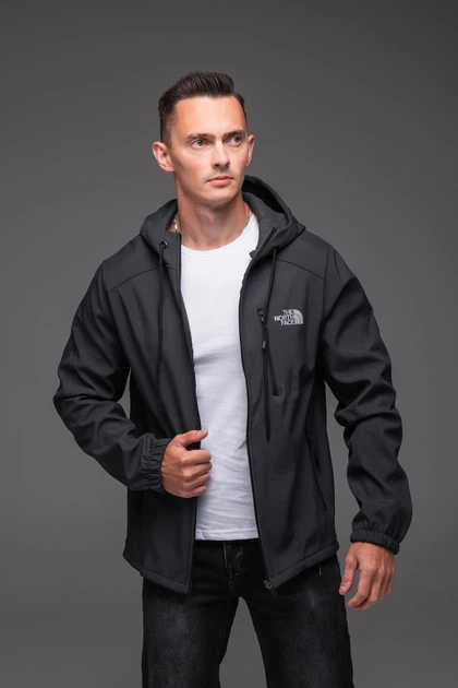 Чоловіча куртка вітрівка Softshell на флісі M сіра 5503494s2 - Фото 9 Чоловіча куртка вітрівка Softshell на флісі M сіра 5503494s2 - зображення 9