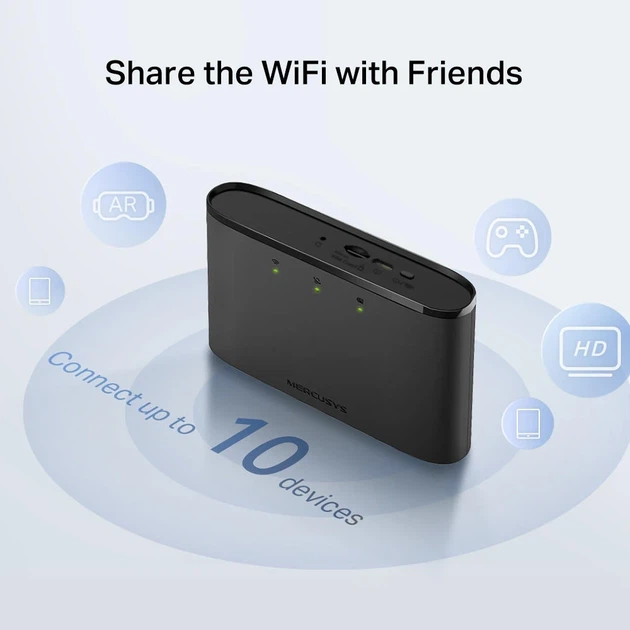 Мобильный маршрутизатор MERCUSYS MT110 N150, 4G/LTE, 2200мА*ч - изображение 7