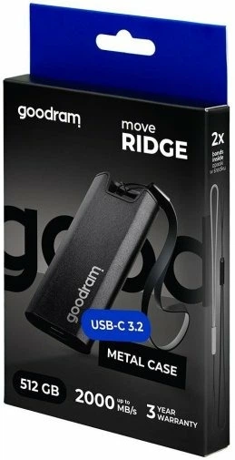 Портативний SSD Goodram Move Ridge 512GB Black (SSDR-GMRE-512-K0) - изображение 3