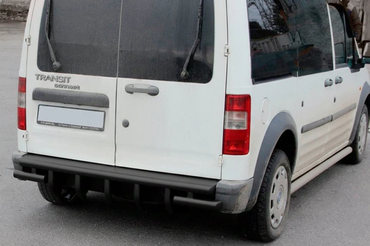 Задняя дуга AK-design Черная (нерж. сталь) для Ford Connect 2010-2013 гг - Фото 2 Задняя дуга AK-design Черная (нерж. сталь) для Ford Connect 2010-2013 гг - изображение 2