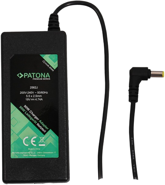 Zasilacz ładowarka do laptopa PATONA Premium 90W do Acer Aspire/Travelmate/Extensa/Medion PA-1900-05 (4055655207126) - Zdjęcie 1 Zasilacz ładowarka do laptopa PATONA Premium 90W do Acer Aspire/Travelmate/Extensa/Medion PA-1900-05 (4055655207126) - obraz 1