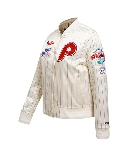 Куртка чоловіча Pro Standard Pheadelphia Phillies Retro Classic Cream L - Фото 2 Куртка чоловіча Pro Standard Pheadelphia Phillies Retro Classic Cream L - зображення 2