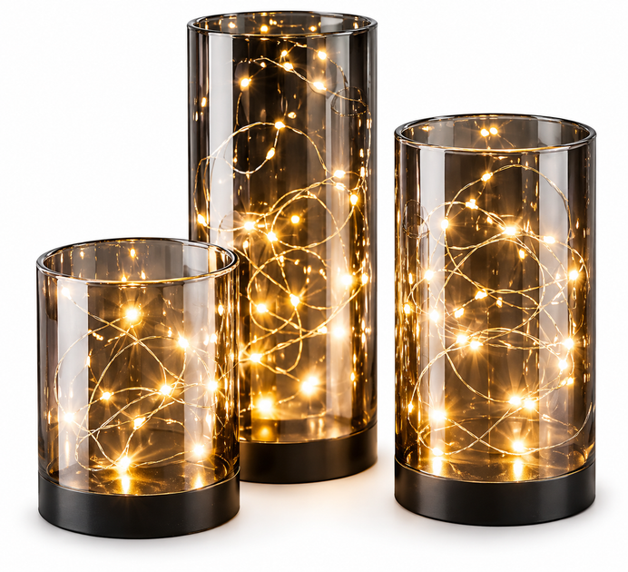 Набор LED подсвечников LIVARNO home, 3 шт, стеклянные, теплый белый свет, таймер 6 часов - Фото 1 Набор LED подсвечников LIVARNO home, 3 шт, стеклянные, теплый белый свет, таймер 6 часов - изображение 1