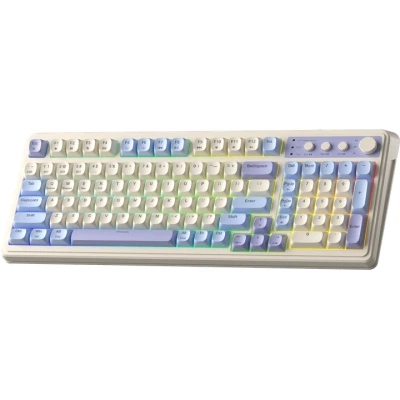 Клавиатура Aula S99 Wireless/Bluetooth/USB UA White/Purple (6948391209906) - изображение 2